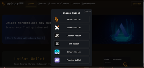 Connect Unisat wallet