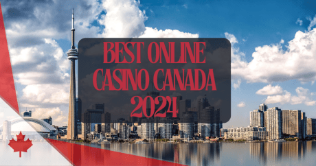 Collage of top 5 Canadian online casino homepages showing welcome bonuses and popular games for 2024